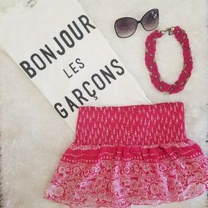 EXPRESS mini chiffon skirt w/ shorts under XS